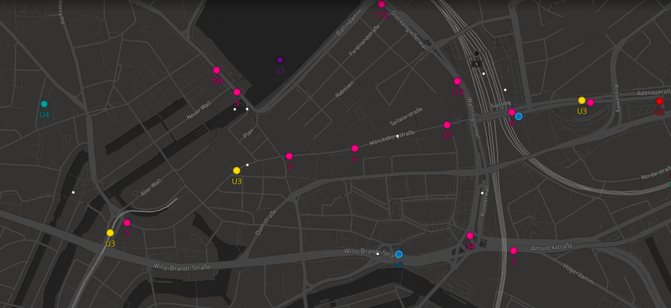 Real-time Visualization of Hamburg’s Public Transport System